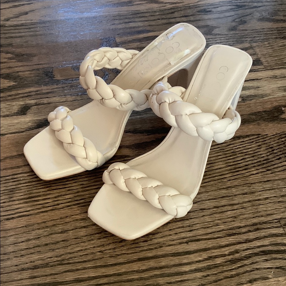 Coconuts by Matisse Cream Braided Sandal Heels